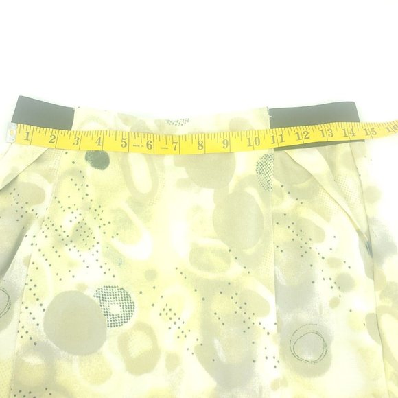 Simply Vera Vera Wang Womens Yellow Geometric Elastic Band Mini Skirt Size Small - Picture 5 of 11